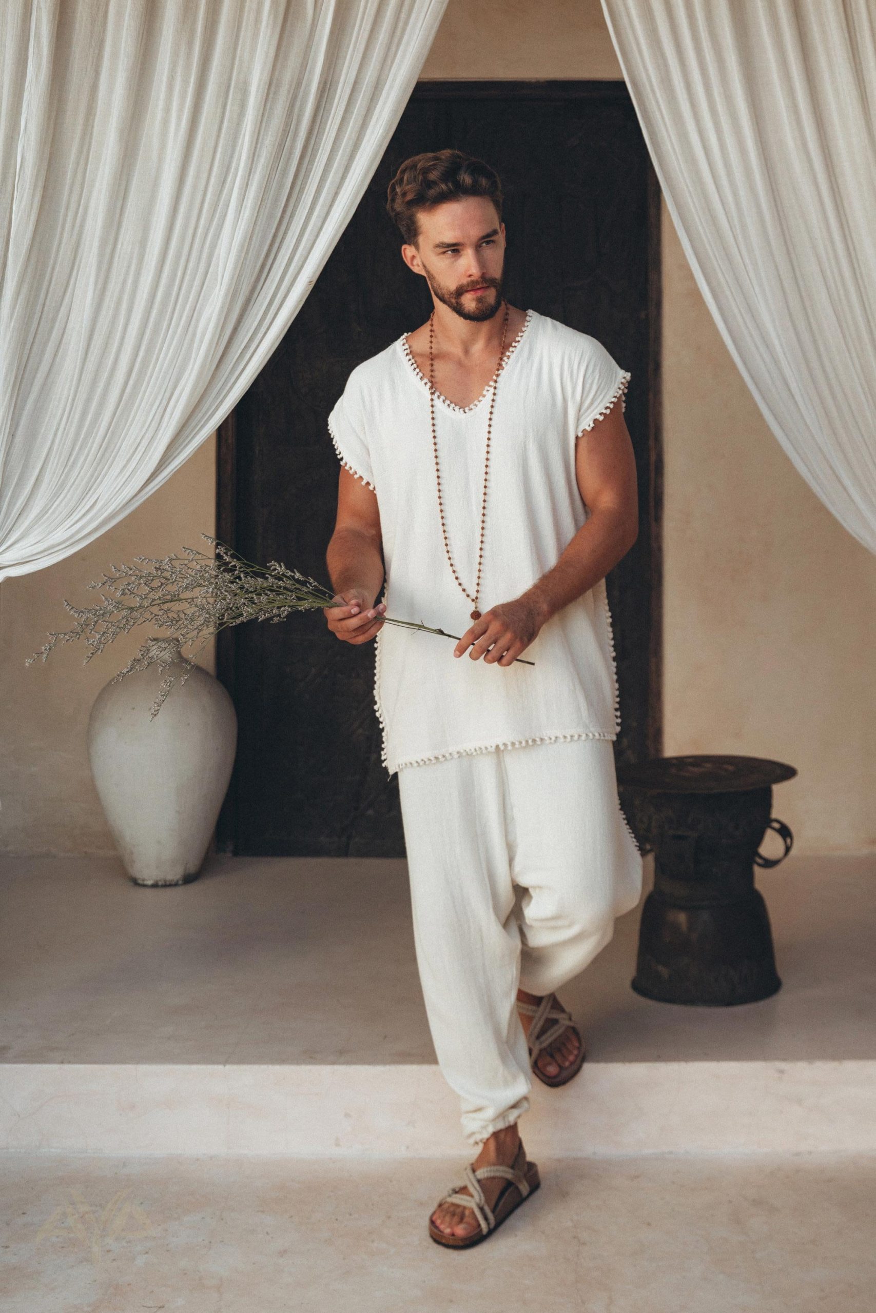 Off White Men's Boho Cargo Pants Raw Edge