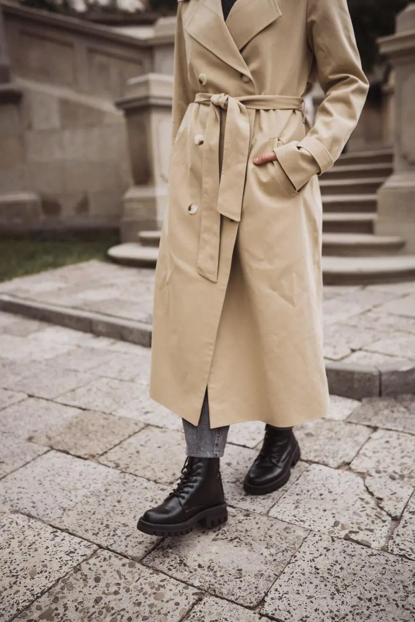 Handmade Black Leather Work Boots Lace Up Combat