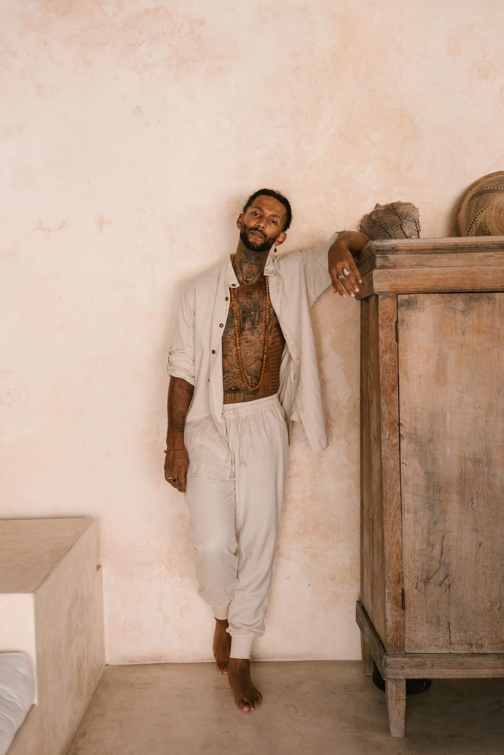 Linen Jogger Pants: Relaxed Oriental Boho Style