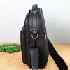 Men's Genuine Leather Crossbody Bag Travel Business Black